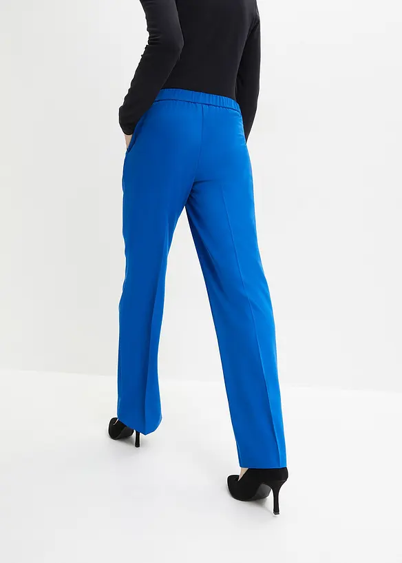 Marlenehose in Loose Fit in blau von hinten - bonprix