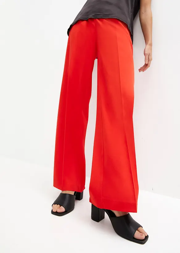 Marlenehose in Loose Fit in rot von vorne - bonprix