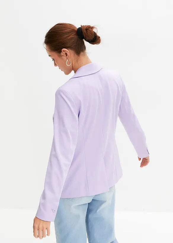 Blazer mit Knopfdetail in lila von hinten (im Anschnitt) - bonprix