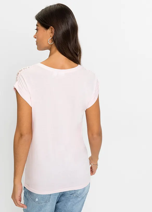 Shirt aus softem Viskose-Mix in rosa von hinten (im Anschnitt) - bonprix Shirt aus softem Viskose-Mix in rosa von hinten (im Anschnitt) - bonprix