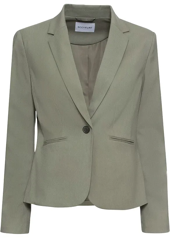 Blazer, Petite in grün von vorne - bonprix