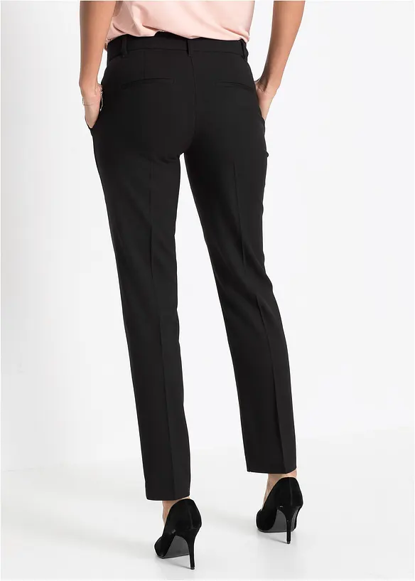 Anzugshose Petite in schwarz von hinten - bonprix