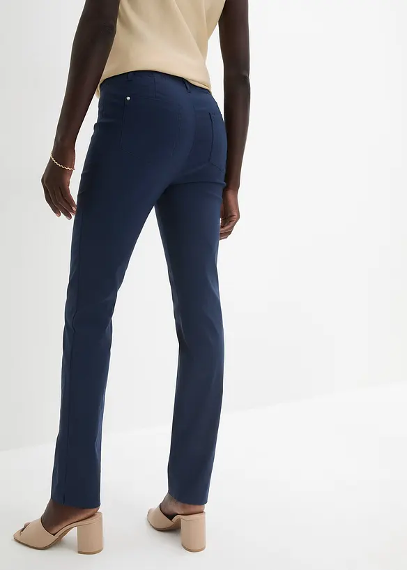 Bengalin-Hose aus Viskose-Mix in blau von hinten - bonprix
