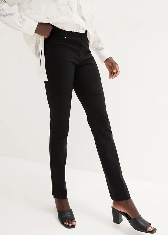 Bengalin-Hose aus Viskose-Mix in schwarz von vorne - bonprix