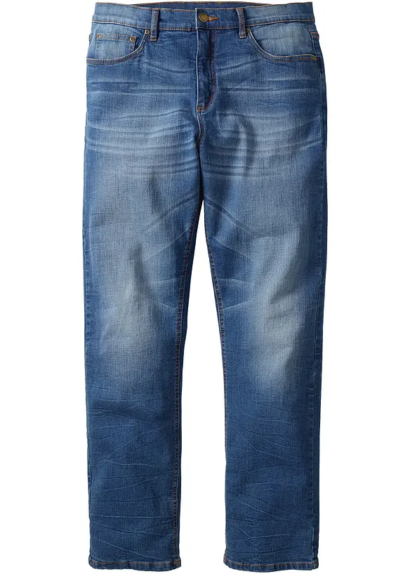 Classic Fit Stretch-Jeans, Straight in blau von vorne - bonprix