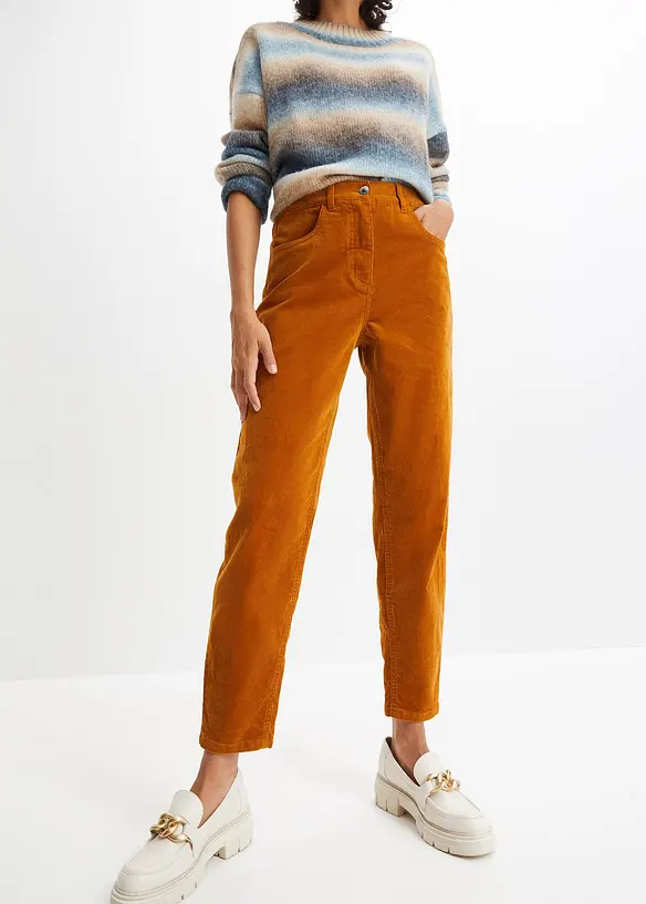 Cordhose aus Baumwoll-Mix in braun von vorne - bonprix Cordhose aus Baumwoll-Mix in braun von vorne - bonprix