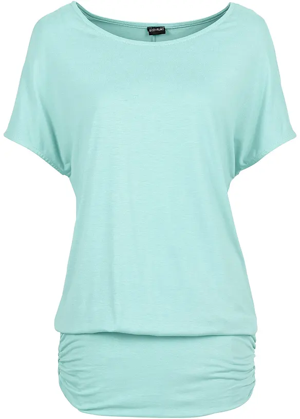 Shirt in blau von vorne - bonprix