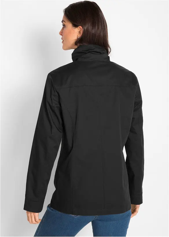 Jacke mit Stehkragen in schwarz von hinten (im Anschnitt) - bonprix
