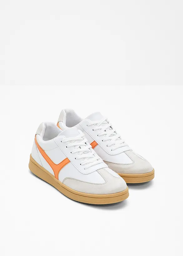 Sneaker im Retrolook in weiß - bonprix