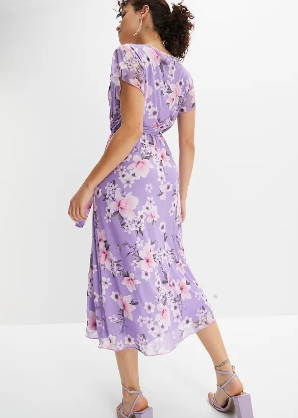 Midikleid aus Mesh in lila von hinten (Totalaufnahme) - bonprix Midikleid aus Mesh in lila von hinten (Totalaufnahme) - bonprix