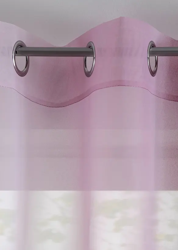 Transparente Gardine aus feinem Voile, auch in extra lang (2er Pack) in lila - bonprix