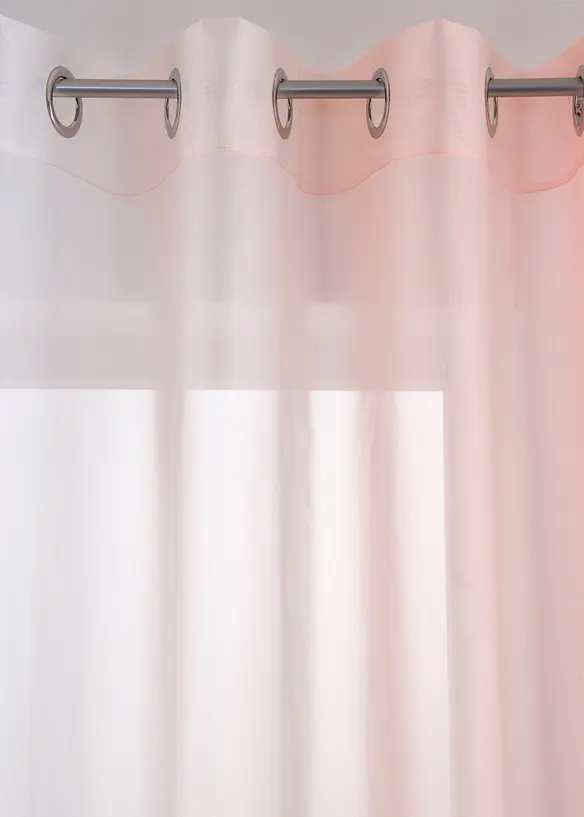 Transparente Gardine aus feinem Voile, auch in extra lang (2er Pack) in rosa - bonprix