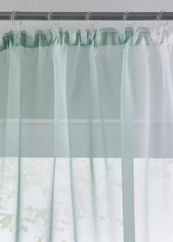 Gardinen aus leichtem Voile, auch in extra lang (2er Pack) in grün - bonprix
