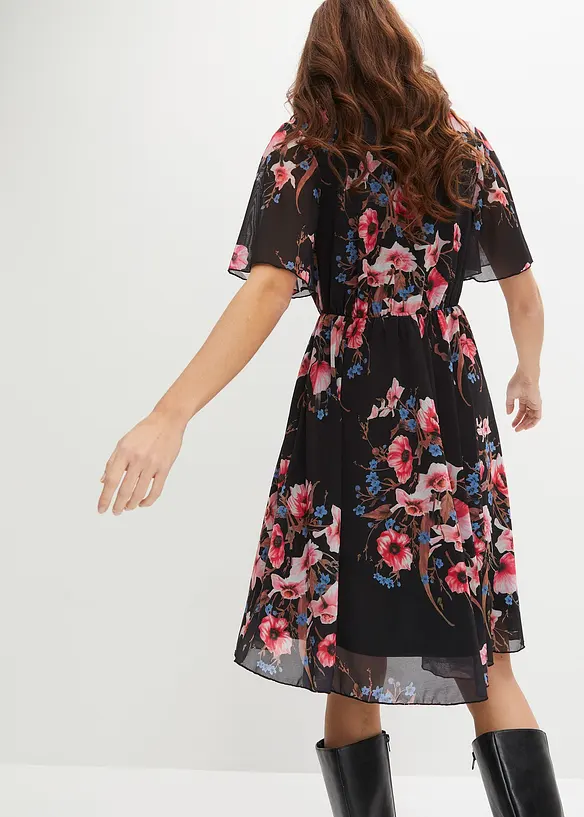 Minikleid aus Mesh in schwarz von hinten (Totalaufnahme) - bonprix Minikleid aus Mesh in schwarz von hinten (Totalaufnahme) - bonprix