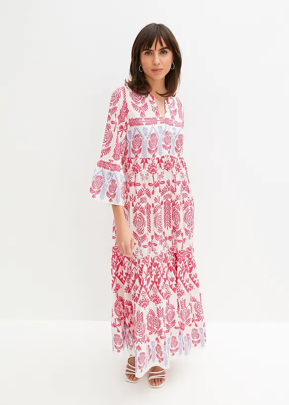 Maxikleid in weiß von vorne (Totalaufnahme) - bonprix
