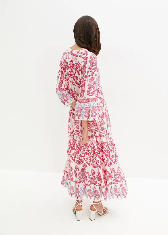 Maxikleid in weiß von hinten (Totalaufnahme) - bonprix
