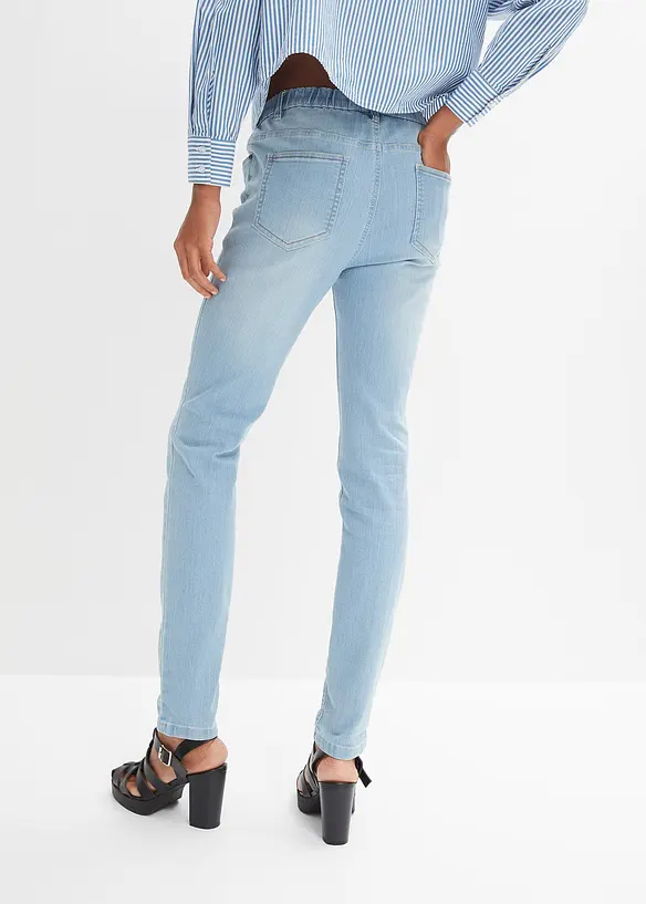 Jeggings in blau von hinten - bonprix