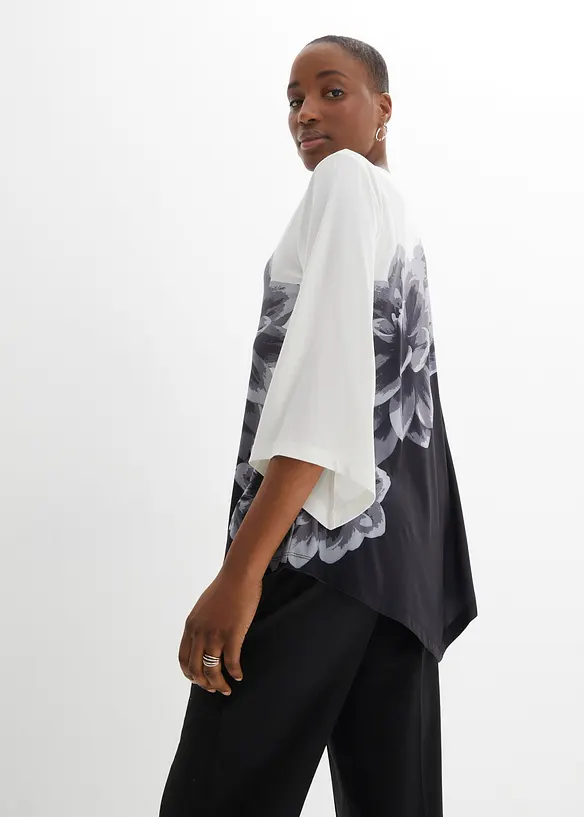 Shirt-Tunika mit Druck in schwarz von hinten (im Anschnitt) - bonprix