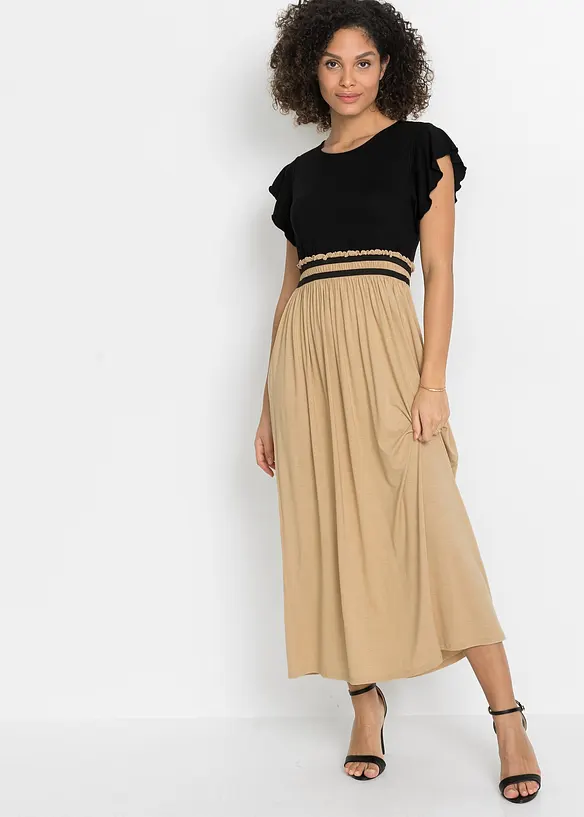 Jerseykleid aus softem Viskose-Mix in schwarz von vorne (Totalaufnahme) - bonprix Jerseykleid aus softem Viskose-Mix in schwarz von vorne (Totalaufnahme) - bonprix