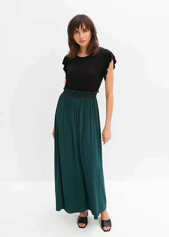 Jerseykleid aus softem Viskose-Mix in schwarz von vorne (Totalaufnahme) - bonprix Jerseykleid aus softem Viskose-Mix in schwarz von vorne (Totalaufnahme) - bonprix