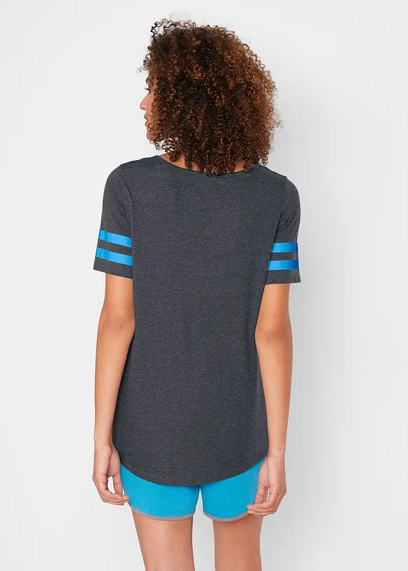 Leichtes Sport-Shirt (2er Pack) in grau von hinten (im Anschnitt) - bonprix Leichtes Sport-Shirt (2er Pack) in grau von hinten (im Anschnitt) - bonprix