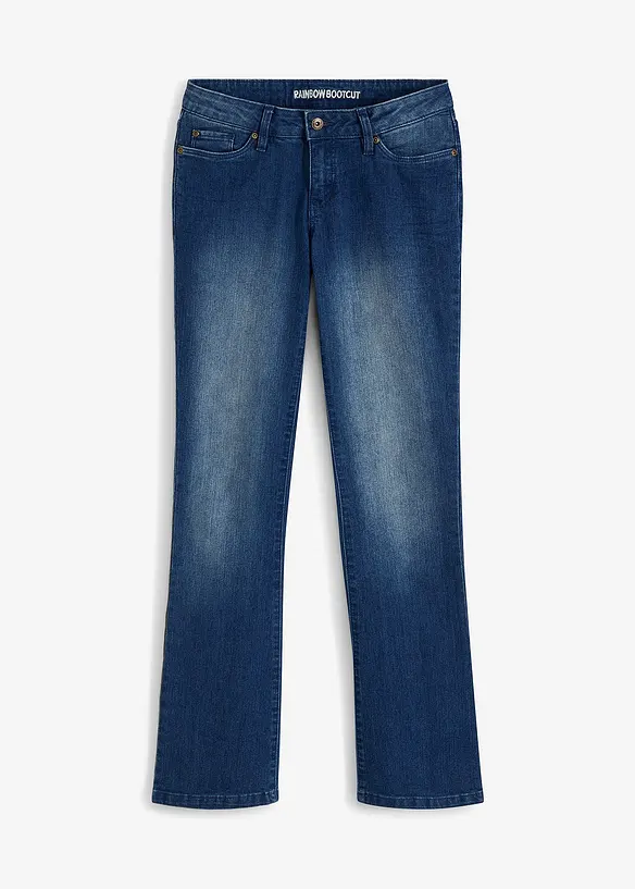 Bootcut-Jeans in blau von vorne - bonprix