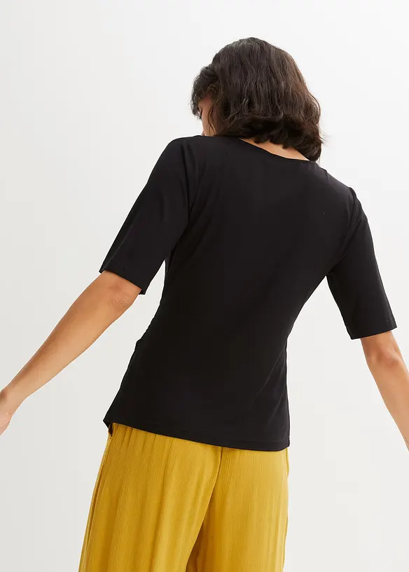 Shirt aus softem Viskose-Mix in schwarz von hinten (im Anschnitt) - bonprix Shirt aus softem Viskose-Mix in schwarz von hinten (im Anschnitt) - bonprix