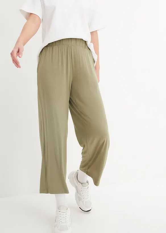 7/8- Shirthose, High-Waist, 2er-Pack in blau von vorne - bonprix