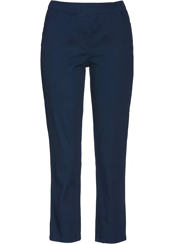 7/8 Schlupfhose mit Stretch in blau von vorne - bonprix