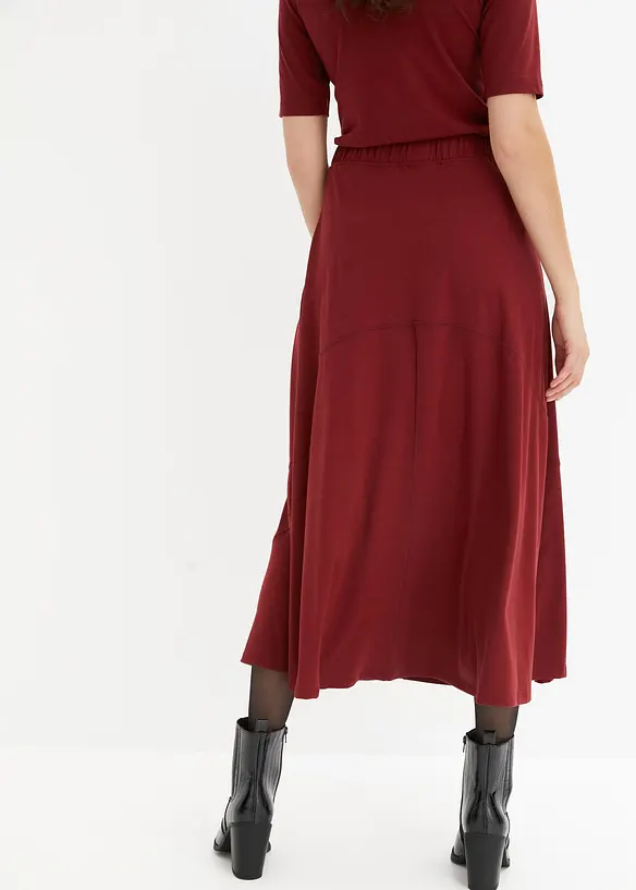 ausgestellter Jersey-Rock in rot von hinten - bonprix ausgestellter Jersey-Rock in rot von hinten - bonprix