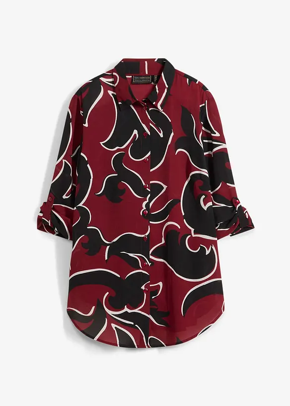 Bluse bedruckt in rot von vorne - bonprix