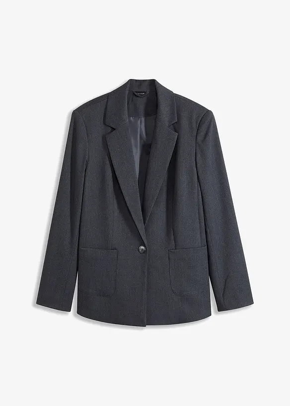 Blazer in grau von vorne - bonprix