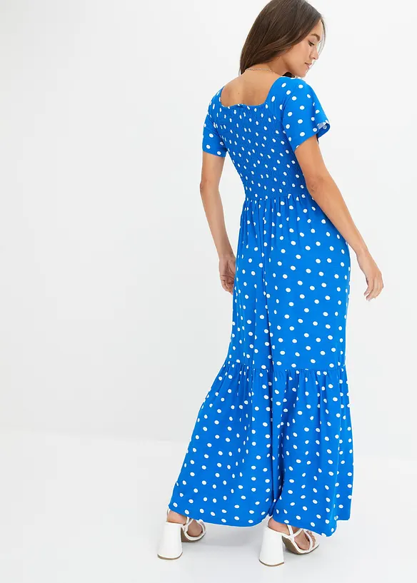 Maxikleid aus fließender Viskose in blau von hinten (Totalaufnahme) - bonprix Maxikleid aus fließender Viskose in blau von hinten (Totalaufnahme) - bonprix