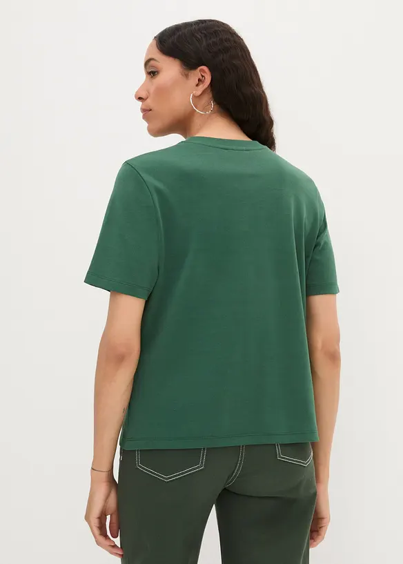 T-Shirt aus reiner schwerer Bio-Baumwolle in grün von hinten (im Anschnitt) - bonprix T-Shirt aus reiner schwerer Bio-Baumwolle in grün von hinten (im Anschnitt) - bonprix