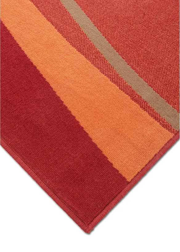Teppich mit Wellenmusterung in rot Detailaufnahme vom Material - bonprix