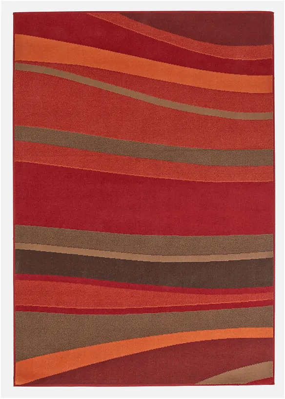 Teppich mit Wellenmusterung in rot - bonprix