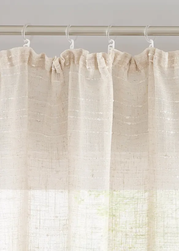 Gardine mit Struktur, in vielen Größen (1er Pack) in beige - bonprix