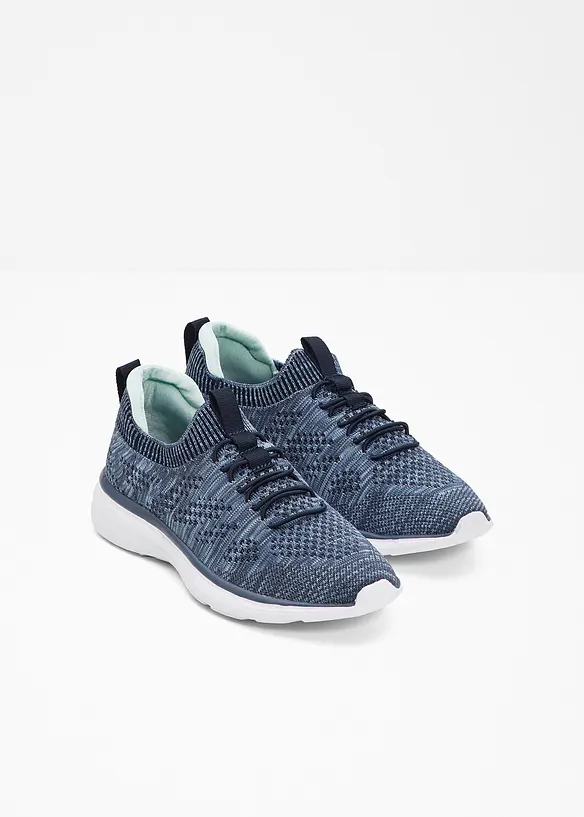 Komfort-Slip-On-Sneaker aus Soft-Material in blau - bonprix