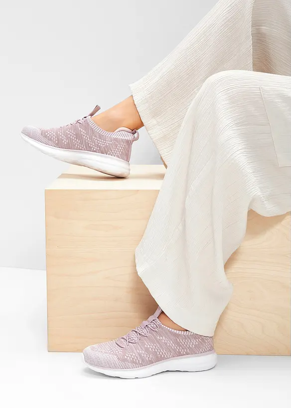 Komfort-Slip-On-Sneaker aus Soft-Material in lila - bonprix