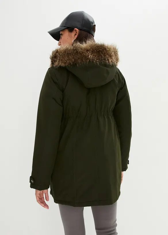 3-in-1 Funktions-Umstandsjacke und Tragejacke in grün von hinten (im Anschnitt) - bonprix