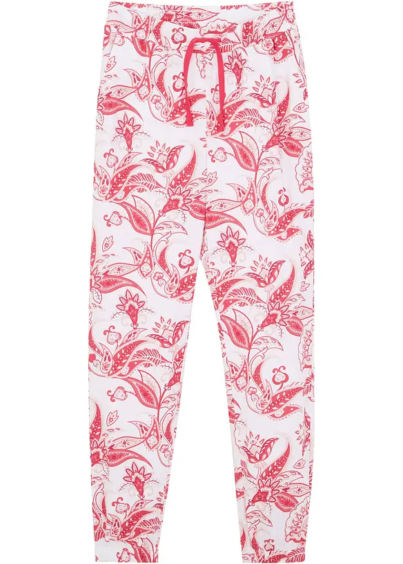 Jersey-Hose aus reiner Baumwolle in pink von vorne - bonprix