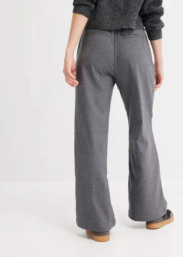 Marlene-Hose in Wolloptik aus Viskose-Mix in grau von hinten - bonprix Marlene-Hose in Wolloptik aus Viskose-Mix in grau von hinten - bonprix