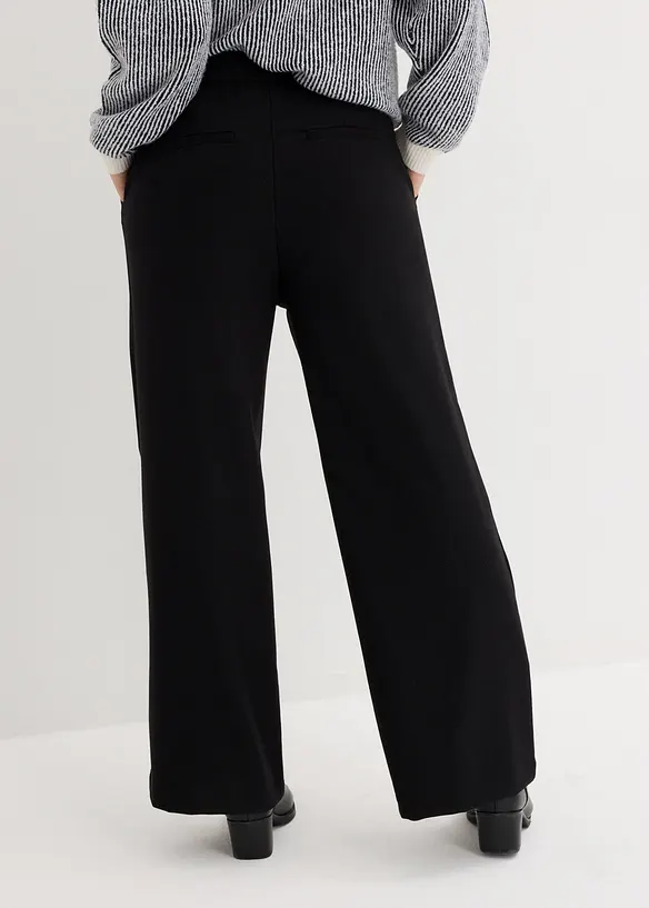 Marlene-Hose in Wolloptik aus Viskose-Mix in schwarz von hinten - bonprix Marlene-Hose in Wolloptik aus Viskose-Mix in schwarz von hinten - bonprix
