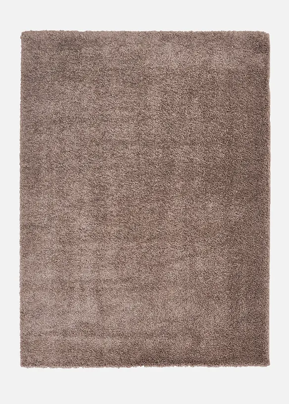 Hochflor Teppich in braun - bonprix