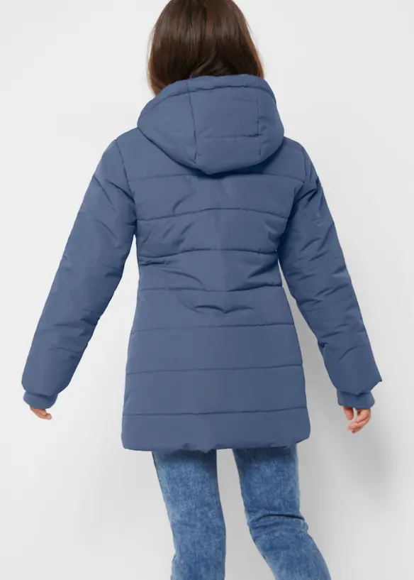 Winterparka mit Kapuze, wasserabweisend in blau von hinten (im Anschnitt) - bonprix