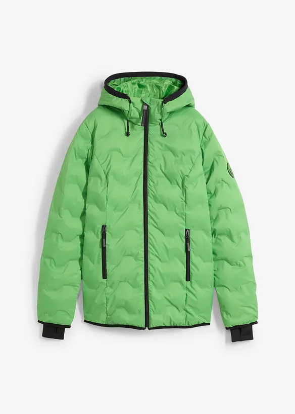 wasserabweisende, ultraleichte Funktions-Jacke in grün von vorne - bonprix