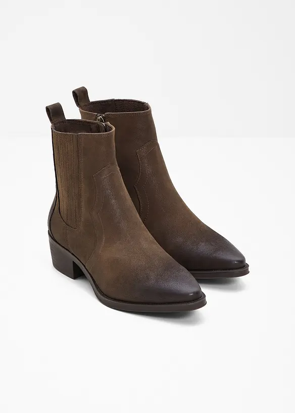 Marco Tozzi Cowboy Stiefelette in braun - Marco Tozzi
