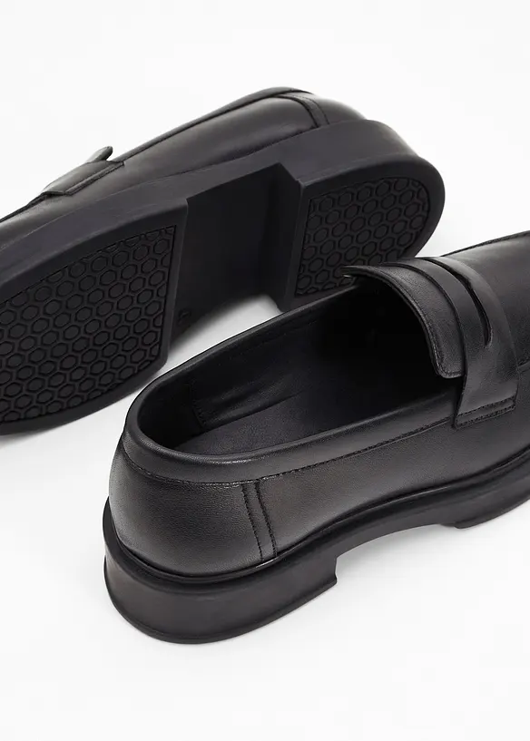 Loafer aus Leder in schwarz - bonprix Loafer aus Leder in schwarz - bonprix