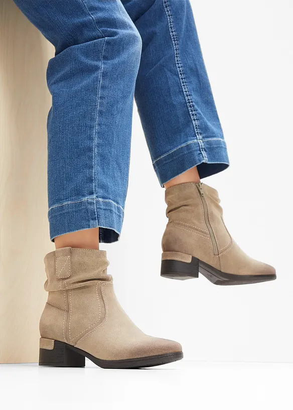 Jana Cowboy-Stiefelette in bequemer Weite in braun - Jana