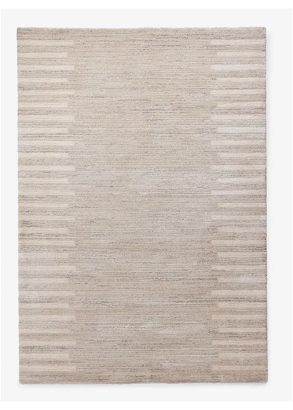 Teppich mit außergewöhnlich softer Oberfläche in beige von vorne - bonprix